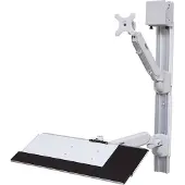 Secomp VALUE WorkStation - Kit de montage (support mural, support d'unité centrale, plateau articulé pour clavier) - pour écran LCD/équipement PC - aluminium - montable sur mur