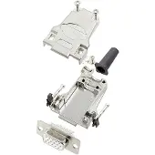 Encitech DTZF09-HDS15-W-K 6355-8063-11 Kit de connecteurs D-SUB 180 ° Nombre de pôles (n