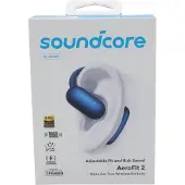 Anker Casti Open-Ear Anker AeroFit 2, Bluetooth 5.4, IP55, Autonomie 42 ore, Albastru