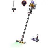 Dyson Aspirateur balai 2-en-1 V15 Detect Absolute, sans sac, en acier inoxydable, capacité de 0,77 litre, pour usage sec, avec filtre HEPA