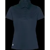 Adidas T-shirt fonctionnel 'Women's Solid Performance Short Sleeve Polo' bleu marine / blanc