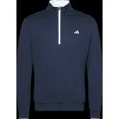 Adidas T-Shirt fonctionnel 'Lightweight Half-Zip' bleu marine / blanc