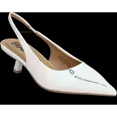Bianco Escarpins à bride arrière 'Kristin' blanc