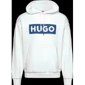 HUGO Sweat-shirt 'Nalves' bleu / blanc