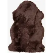 House Nordic Tapis en peau d'agneau marron 50x85 cm | Véritable peau d'agneau
