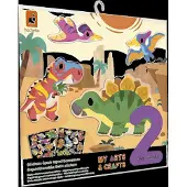 Janod Jeu créatif Stickers épais repositionnables Dinos
