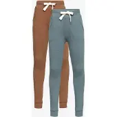 Minymo Pantalon de Jogging - 2 Pack - Caramel/Vert d'Eau - - 2 ans (92) - Pantalon de Jogging