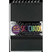 Ooly DIY Couverture Petit carnet de croquis 5 x 7,5 pouces Papier noir Carnet de croquis Livre de dessin pour enfants Adultes tudiants et artist