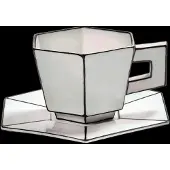 Serax Carte Blanche Tasse Cappuccino et Soucoupe - Lot de 2