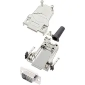 Encitech DTZF09-DBP-W-K 6355-8044-01 Kit de connecteurs mâles SUB-D 180 ° Nombre de pôles (num) :, Câble + prise électronique, Argent