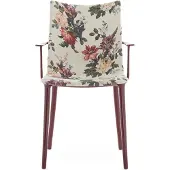 Kartell H.H.H. Chaise Rembourrée Tissu Burgundy|Dragonfly
