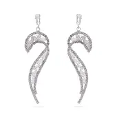 Avant Garde Boucles d'oreilles 'Yasminya' argent