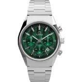 Timex Montre à affichage analogique 'Falcon Eye' émeraude / argent / blanc