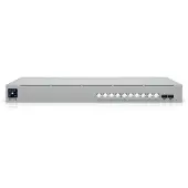 Ubiquiti UniFi Pro XG 10 PoE, routeur Ethernet 10G (100/1000/10000) administrable de niveau 2/3, alimentation par Ethernet (PoE), format 1U, gris.