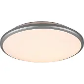 TRIO Plafonnier LED rond LIMBUS blanc argenté 20 W, blanc chaud 2300 lm, plastique, dimensions : 6,5 x 34,7 x 34,7 cm, IP20, RL