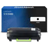 PrintAbout Toner compatible pour Lexmark 51F2H00 (512H) - Noir - Grande capacité
