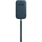 Apple Sacoche en cuir MagSafe pour iPhone 12 Mini - Baltic Blue