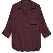 Vero Moda Chemisier 'VMBUMPY' bourgogne