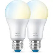 Wiz WiFi Smart LED E27 60W 806lm Blanc chaud-froid Pack de 2