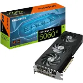 Gigabyte GeForce RTX 5060 Ti EAGLE MAX OC 16G Carte Graphique - 16GB GDDR7, 128bit, PCI-E 5.0, 2617MHz Fréquence du cœur, 3 x DP, 1 x HDMI, NVIDIA DLSS 4, GV-N506TEAGLEMAX OC-16GD