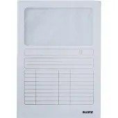 Leitz Présentoir, DIN A4, en carton, avec fenêtre, blanc 160 g/m², partie supérieure avec impression (A4, 100x)