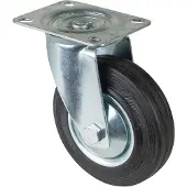 BS Rollen Roulette pivotante Ø roue 125 mm Capacité de charge 100 kg Plateau en caoutchouc plein L105xl80 mm