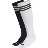 Adidas Chaussettes de sport '3 Stripes Knee Socks 2 Pair' noir / blanc