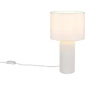 TRIO Lampe de table Blair Ø 20cm blanc