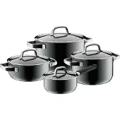 WMF FusionTec Mineral - Batterie de Cuisine 4 Pièces Platine