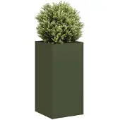 vidaXL Jardinière vert olive 40x40x80 cm acier laminé à froid