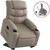 vidaXL Fauteuil relax avec releveur Cappuccino-Brun Similicuir