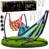 Zolta Hamac avec armature, jardin, support deux places, chaise berçante brésilienne