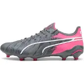 Puma King Ultimate Rush FG/AG Chaussures de football hommes gris foncé gris rose Gr 41
