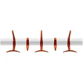 Kartell Hanger Portemanteau Mural L 60 cm x H 17 cm | Orange Red