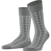 Falke Chaussettes gris clair, A carreaux