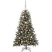 vidaXL Arbre de Noël artificiel vert 150 cm PVC, plastique et acier