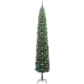 vidaXL Sapin de Noël artificiel Vert 270 cm PVC et acier et plastique