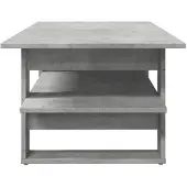 vidaXL Table basse gris béton 102x55x42 cm Bois composite
