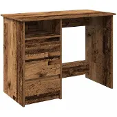 vidaXL Bureau aspect bois ancien 102x50x75 cm Bois composite