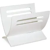 Homestyle4u Porte Journaux En Bois Blanc Peint