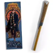 Noble Collection Harry Potter Fantastic Beasts - Newt Scamander'n stylo en forme de mur et un signet