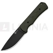 CIVIVI Couteau Jencks, OD Green G-10, Black Stonewash
