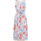 Cloud5ive Robe d’été bleu clair / magenta / rose ancienne / blanc