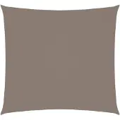 vidaXL Voile de parasol tissu oxford carré 7x7 m taupe