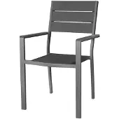 Bolero Chaises à lattes grises Valletta (4 pièces)