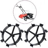 vidaXL Roues en métal pour fraiseuse de jardin à essence 6,5 CV 2 pces