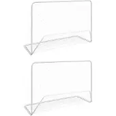 vidaXL Buts de football 2 pcs avec filets 182x61x122 cm Acier Blanc