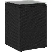 vidaXL Table d'appoint Noir polyrotin
