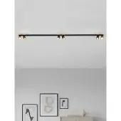 Lyora Plafonnier 6 lumières Oso noir