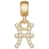 Daniel Wellington Pendentif plaqué or avec cristaux Pisces Crystal Zodiac DW00400766